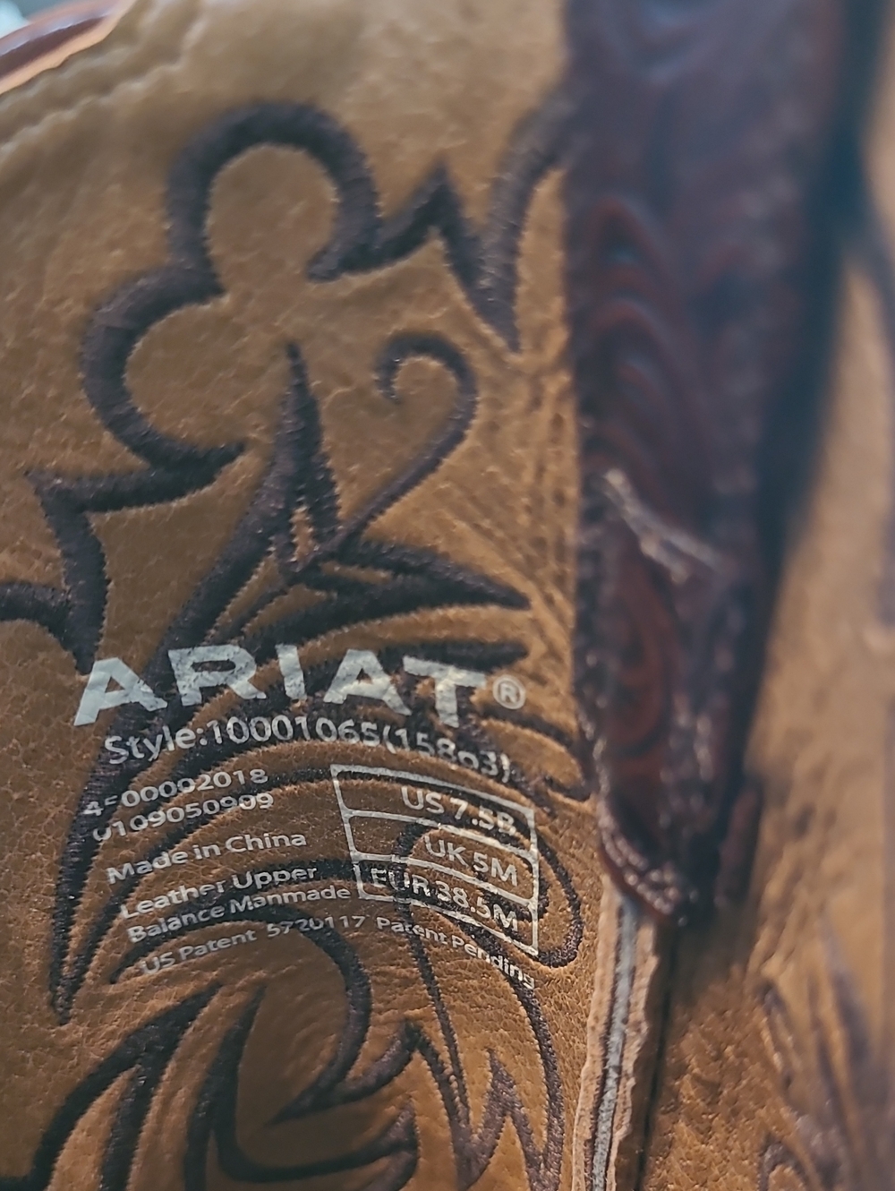 Womens Ariat Brown Leather Western Embroidered Cowboy Boots - Picture 6 of 6